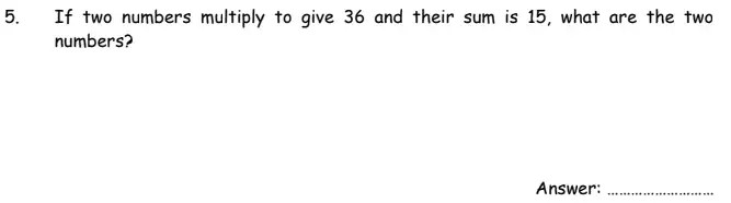 Question 5 - The London Independent Girls' Schools' Consortium Group 1 Maths 2008