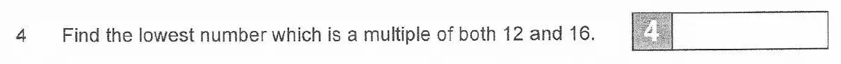 Question 4 - The Manchester Grammar School 11 Plus Papers Arithmetic 1 – 2007