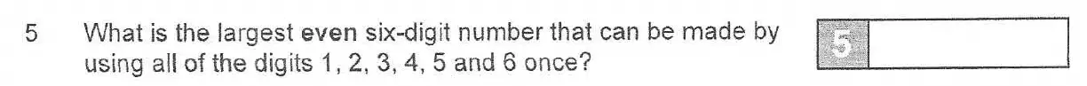Question 5 - The Manchester Grammar School 11 Plus Papers Arithmetic 1 – 2007