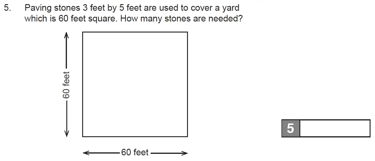 Question 5 - The Manchester Grammar School 11 Plus Papers Arithmetic 1 – 2009
