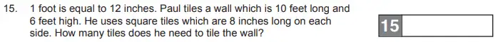 Question 15 - The Manchester Grammar School 11 Plus Papers Arithmetic 1 – 2010