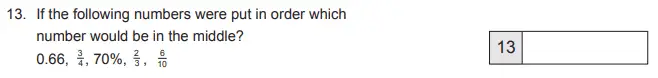 Question 13 - The Manchester Grammar School 11 Plus Papers Arithmetic 1 – 2012