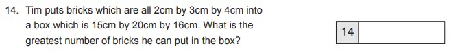 Question 14 - The Manchester Grammar School 11 Plus Papers Arithmetic 1 – 2012