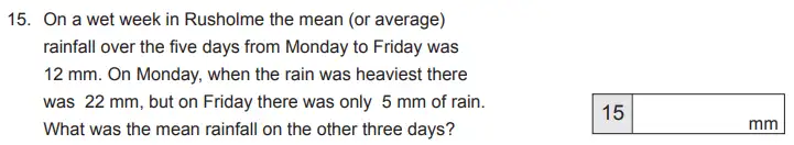Question 15 - The Manchester Grammar School 11 Plus Papers Arithmetic 1 – 2013
