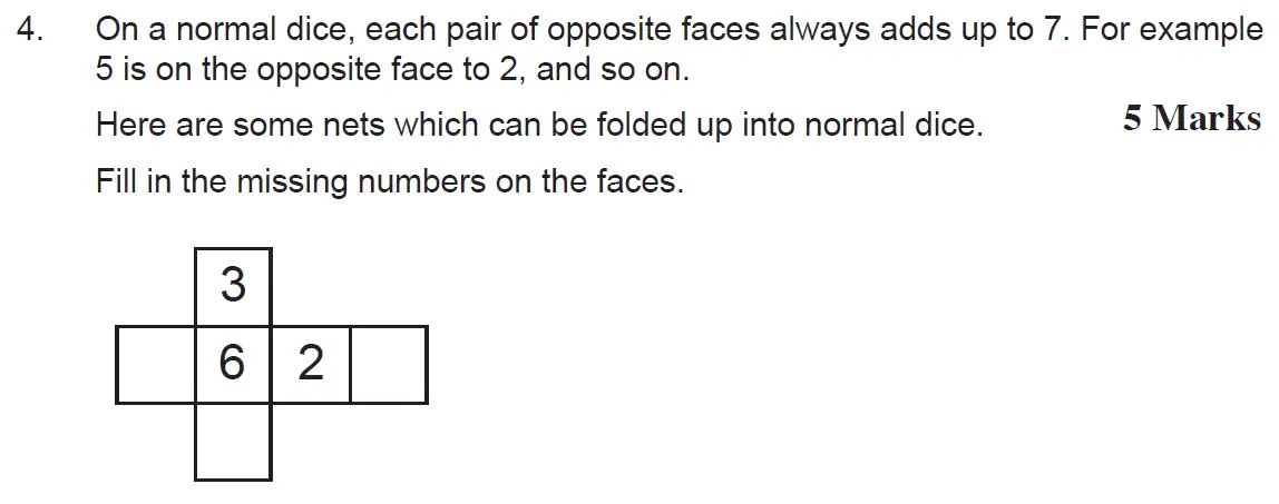 Question 4(a) - The Manchester Grammar School 11 Plus Papers Arithmetic 2 – 2009
