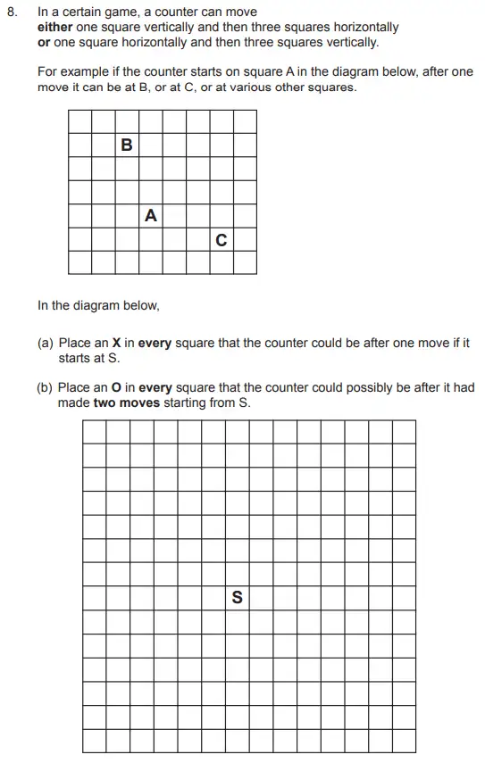 Question 8(a,b) - The Manchester Grammar School 11 Plus Papers Arithmetic 2 – 2010