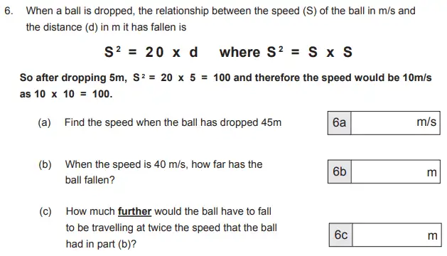Question 6(a,b,c) - The Manchester Grammar School 11 Plus Papers Arithmetic 2 – 2013