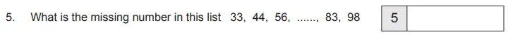 Question 5 - The Manchester Grammar School 11 Plus Papers Arithmetic A – 2014