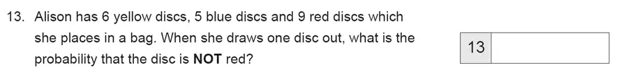 Question 13 - The Manchester Grammar School 11 Plus Papers Arithmetic A – 2019