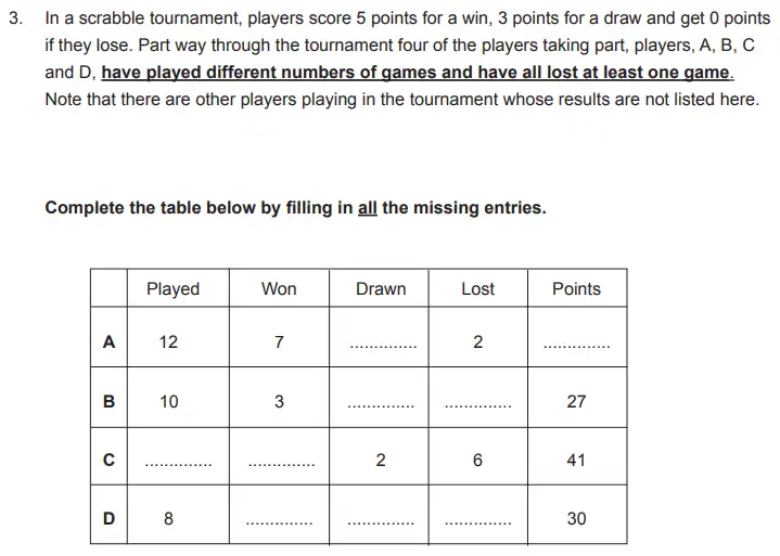 Question 3 - The Manchester Grammar School 11 Plus Papers 2018 Arithmetic B