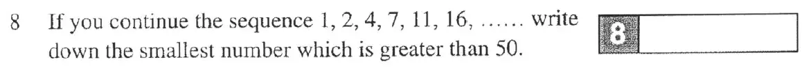 Question 8 - The Manchester Grammar School 11 Plus Papers Arithmetic 1 – 2005