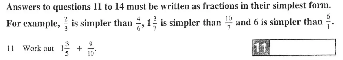 Question 11 - The Manchester Grammar School 11 Plus Papers Arithmetic 1 – 2005