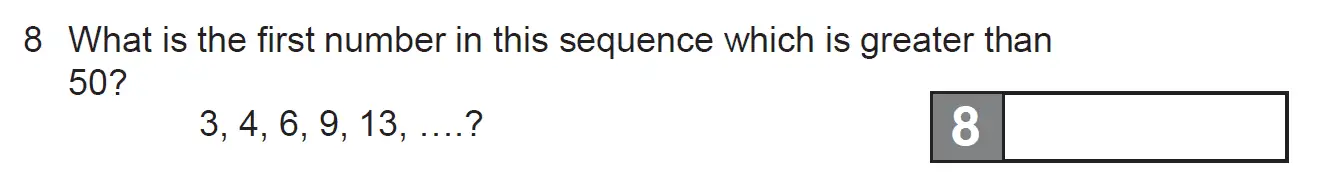Question 8 - The Manchester Grammar School 11 Plus Papers Arithmetic 1 – 2008
