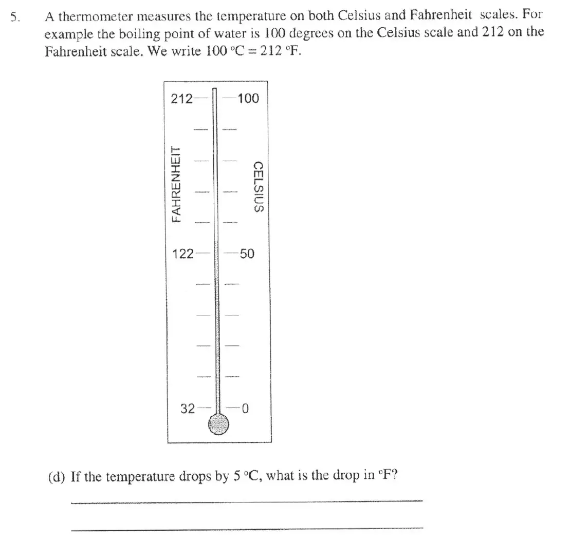 Question 5(d) - The Manchester Grammar School 11 Plus Papers Arithmetic 2 – 2005