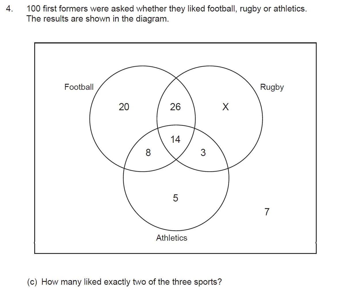 Question 4(c) - The Manchester Grammar School 11 Plus Papers Arithmetic 2 – 2008