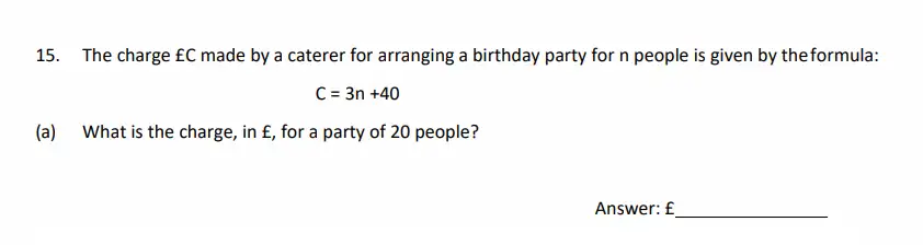Question 15(a) - The Perse School - 11 Plus Maths Specimen Paper 1 - 2026