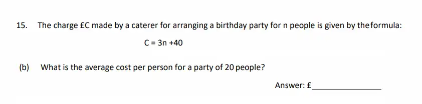 Question 15(b) - The Perse School - 11 Plus Maths Specimen Paper 1 - 2026