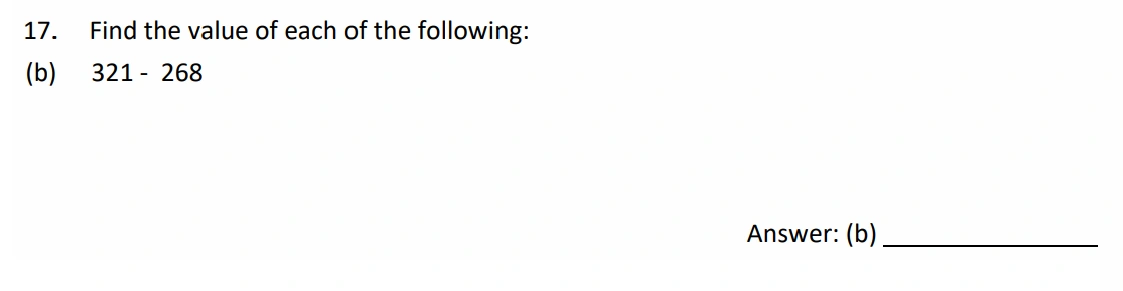 Question 17(b) - The Perse School - 11 Plus Maths Specimen Paper 1 - 2026