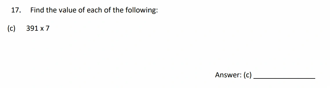 Question 17(c) - The Perse School - 11 Plus Maths Specimen Paper 1 - 2026