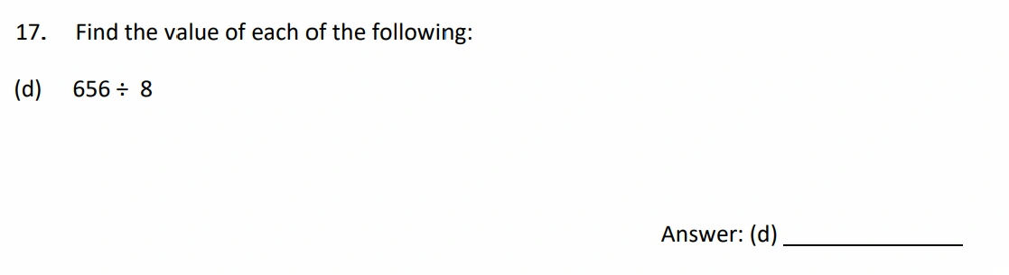 Question 17(d) - The Perse School - 11 Plus Maths Specimen Paper 1 - 2026