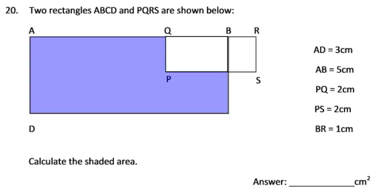 Question 20 - The Perse School - 11 Plus Maths Specimen Paper 1 - 2025