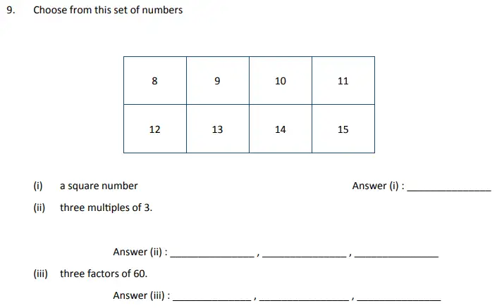 Question 9(i,ii,iii) - The Perse School 11 Maths Specimen Paper - 2 - 2024