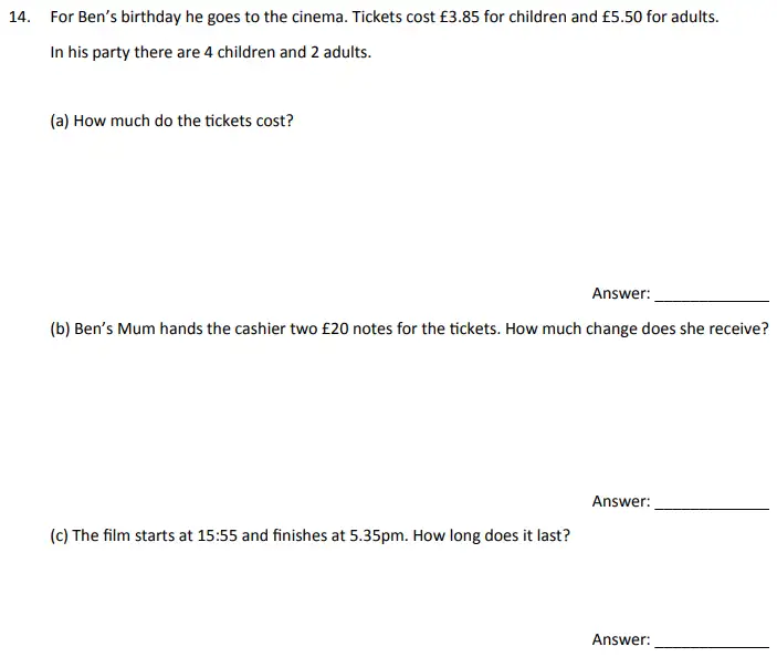 Question 14(a,b,c) - The Perse School 11 Maths Specimen Paper - 2 - 2024