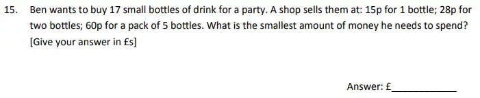 Question 15 - The Perse School 11 Maths Specimen Paper - 2 - 2024