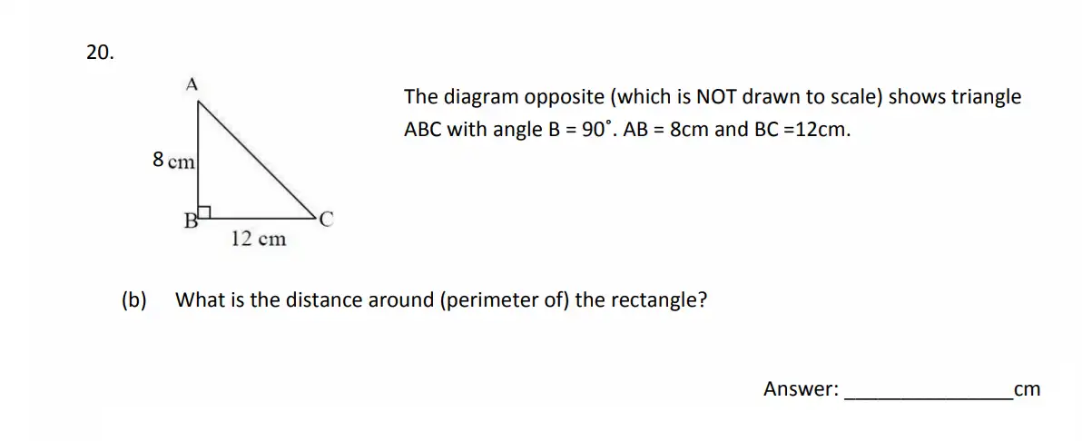 Question 20(b) - The Perse School - 11 Plus Maths Specimen Paper 2 - 2026