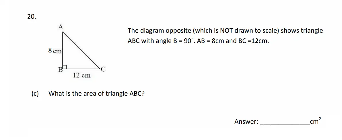 Question 20(c) - The Perse School - 11 Plus Maths Specimen Paper 2 - 2026