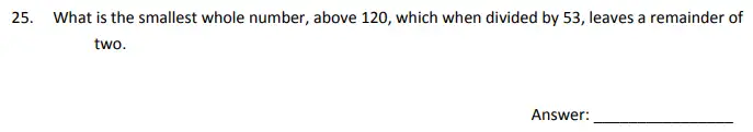 Question 25 - The Perse School - 11 Plus Maths Specimen Paper 2 - 2025