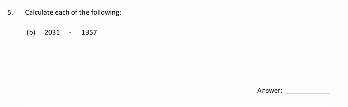 Question 5(b) - The Perse School - 11 Plus Maths Specimen Paper 2 - 2026