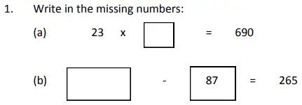Question 1(a,b) - The Perse School 11 Maths Specimen Paper - 3 - 2024