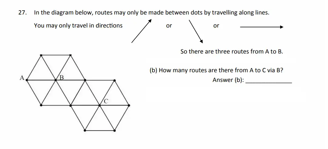 Question 27(b) - The Perse School - Eleven Plus Maths Specimen Paper 3 - 2026