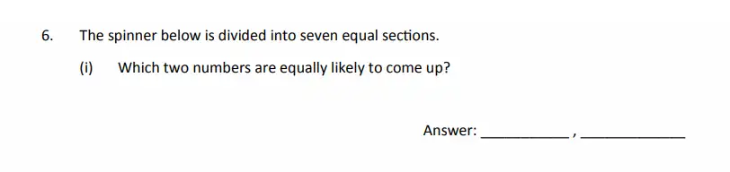 Question 6(i) - The Perse School - Eleven Plus Maths Specimen Paper 3 - 2026