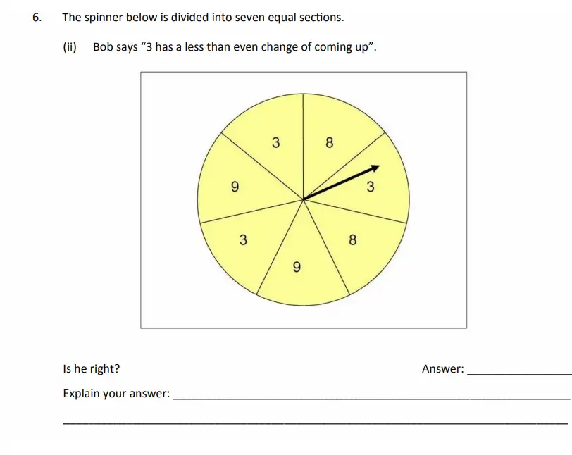 Question 6(ii) - The Perse School - Eleven Plus Maths Specimen Paper 3 - 2026