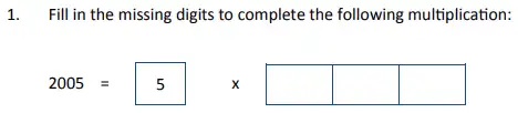 Question 1 - The Perse School 11 Maths Specimen Paper - 4 - 2024