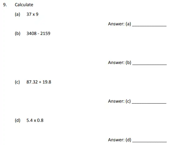 Question 9(a,b,c,d) - The Perse School 11 Maths Specimen Paper - 4 - 2024
