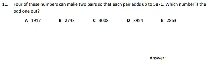 Question 11 - The Perse School 11 Maths Specimen Paper - 4 - 2024