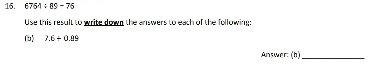 Question 16(b) - The Perse School - 11 Plus Maths Specimen Paper 4 - 2026