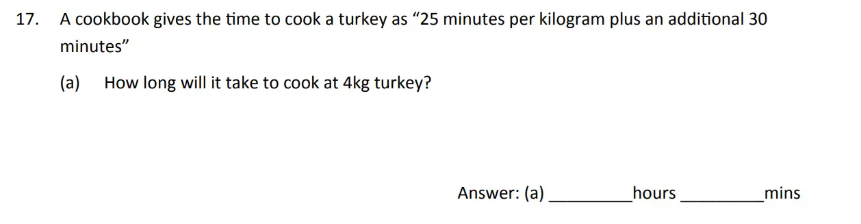 Question 17(a) - The Perse School - 11 Plus Maths Specimen Paper 4 - 2026