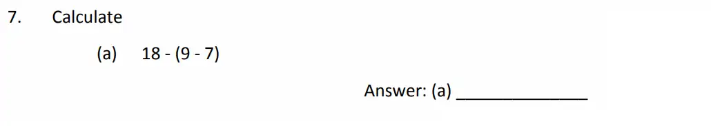Question 7(a) - The Perse School - 11 Plus Maths Specimen Paper 4 - 2026