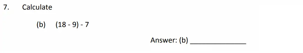 Question 7(b) - The Perse School - 11 Plus Maths Specimen Paper 4 - 2026