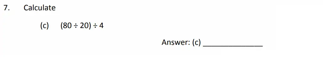 Question 7(c) - The Perse School - 11 Plus Maths Specimen Paper 4 - 2026