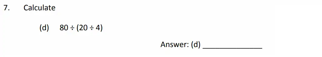 Question 7(d) - The Perse School - 11 Plus Maths Specimen Paper 4 - 2026
