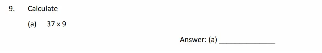 Question 9(a) - The Perse School - 11 Plus Maths Specimen Paper 4 - 2026