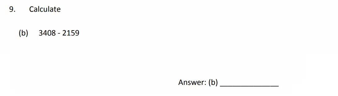 Question 9(b) - The Perse School - 11 Plus Maths Specimen Paper 4 - 2026
