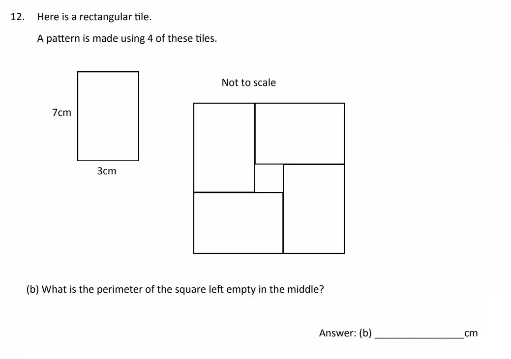 Question 12(b) - The Perse School - 11 Plus Maths Specimen Paper 5 - 2026