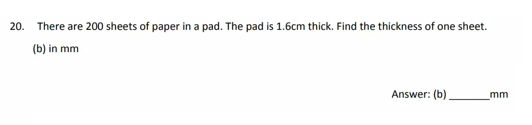 Question 20(b) - The Perse School - 11 Plus Maths Specimen Paper 5 - 2026