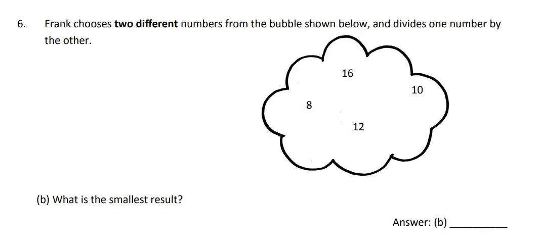 Question 6(b) - The Perse School - 11 Plus Maths Specimen Paper 5 - 2026